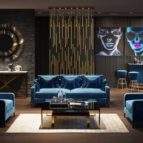 Kare Design Hanglamp Living Vegas Deluxe LED goud