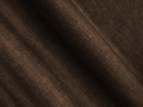 Cosmopolitan Design Panoramische hoekbank rechts Loretto 5-zits, flueel chocolade - 250x345x68cm