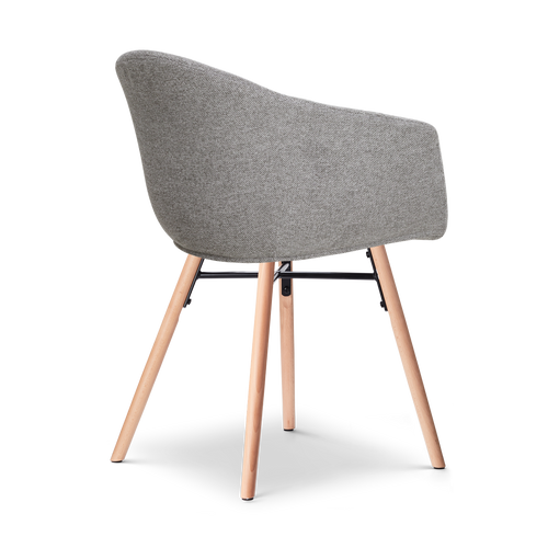 Nolon Nena-Otis Eetkamerstoelen Set van 2 - Donkergrijs - Houten Poten - vtwonen shop