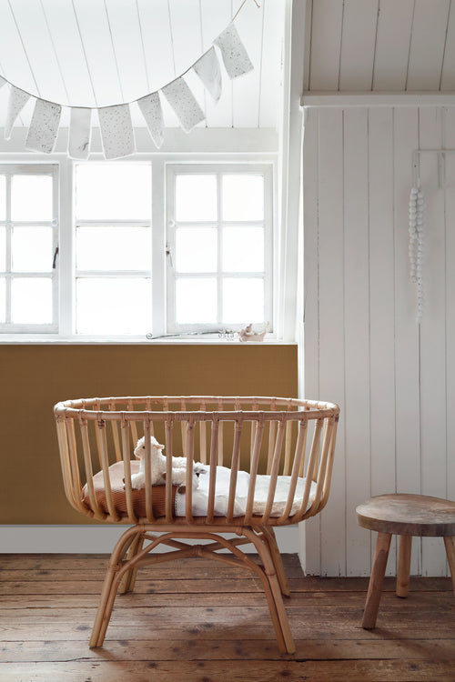 ESTAhome behang linnenstructuur okerbruin - 53 cm x 10.05 m - 139241