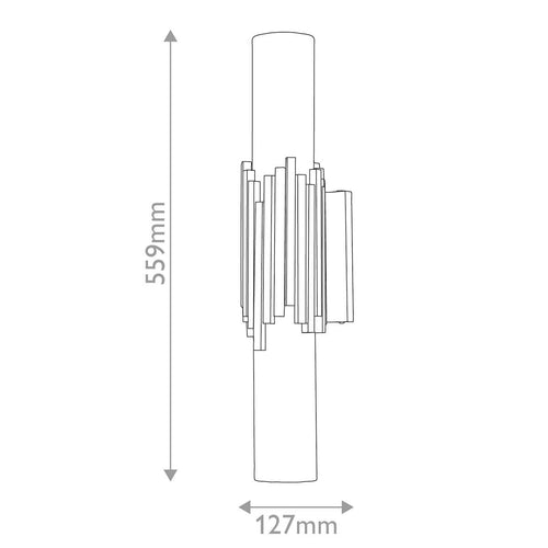 Up & Down Wandleuchte Modern Gealtertes Messing 3000K IP44 2x G9