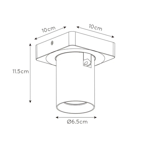 Artdelight spot Megano - 1 lichts - 10  x 11.5   cm - brons - vtwonen shop