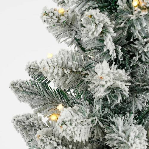 Black Box Trees Gerlos Kunstkerstboom met Verlichting - Kunstboom H120 x D51 cm - Kunst Kerstboom met Besneeuwde Takken - Kerstdecoratie voor Binnen -