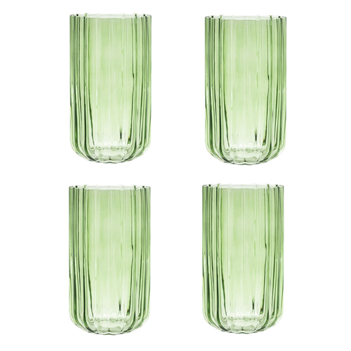 Brut Homeware longdrink Gaia - set van 4 - groen - vtwonen shop