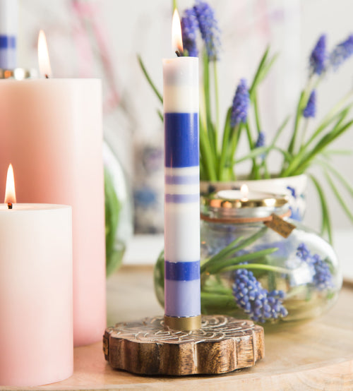 Return to Sender Dinerkaarsen 17 cm Blauw - Set van 6