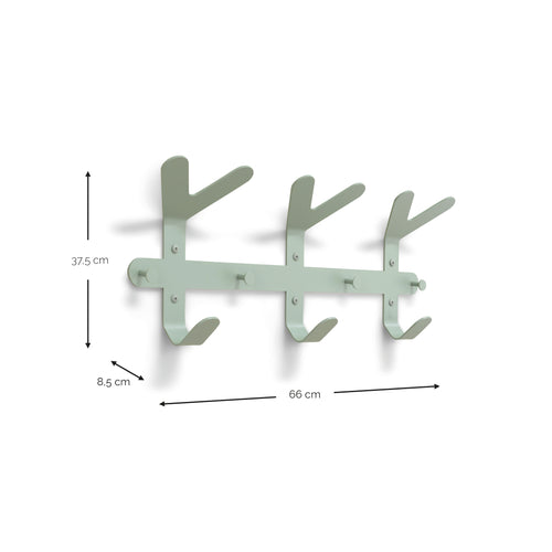 Spinder Design kapstok Frondo - Dusty Green - 9 haken