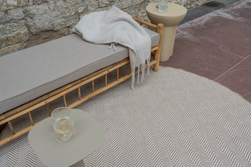 Interieur05 Rond Jute buitenkleed Naturel ZigZag - 240 x 240 cm - vtwonen shop