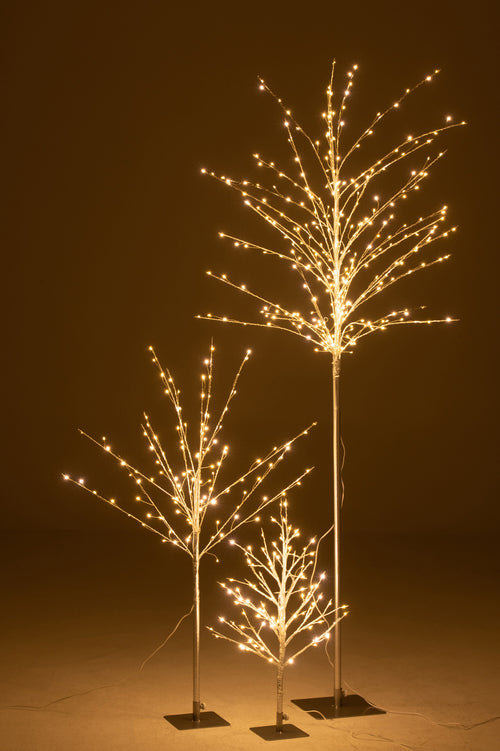 J-Line decoratie Kale Boom - metaal - zilver - large - LED lichtjes - vtwonen shop