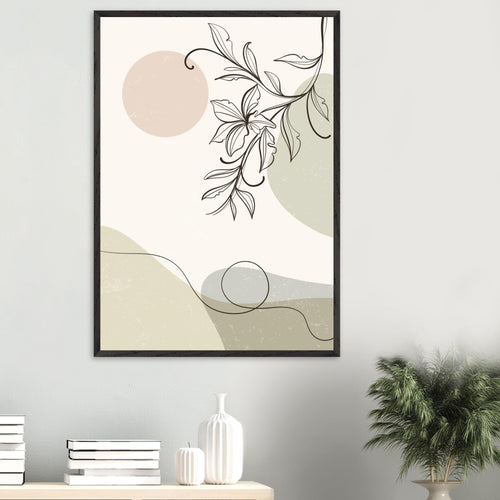 Artfulprints Poster Boho – Soft botanics   - 30x40 cm - beige