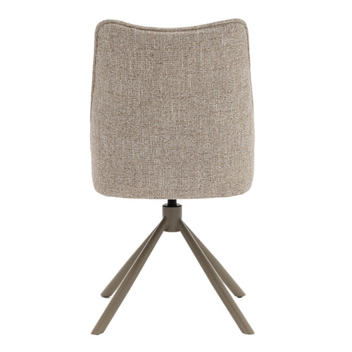DÉJA Living Eetkamerstoel Meau - Beige/Taupe - Draaibaar - Set van 2 - vtwonen shop