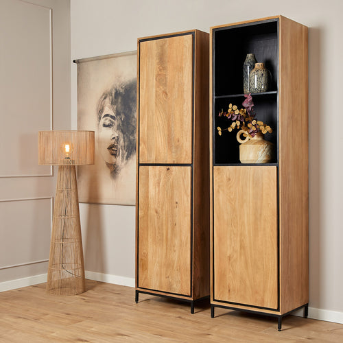 StarFurn Boekenkast RichWood - Naturel Hout - 60x45x220cm - vtwonen shop