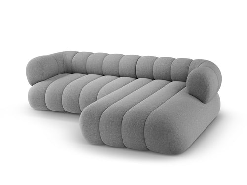 Cosmopolitan Design Hoekbank Koge 5-zits, chenille lichtgrijs - 165x270x70cm