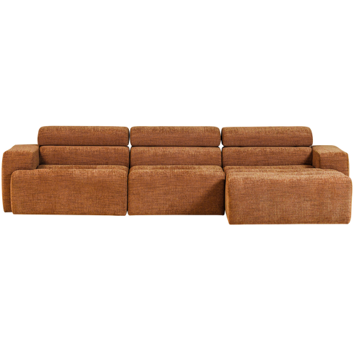 WOOOD chaise longue bank rechts Novi - Polyester - Oranje Melange - vtwonen shop