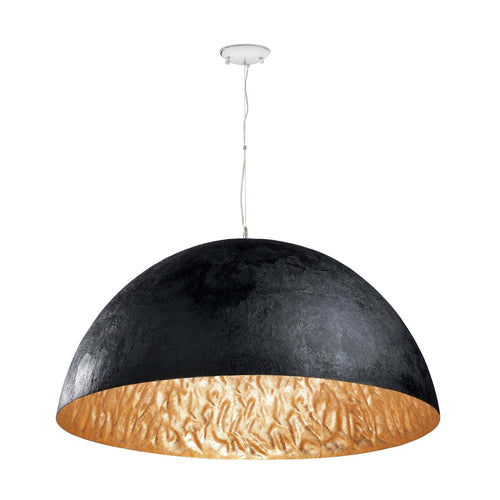 Faro Magma-P - 3-lichts koepelvormige plafondlamp zwart, goud, E27