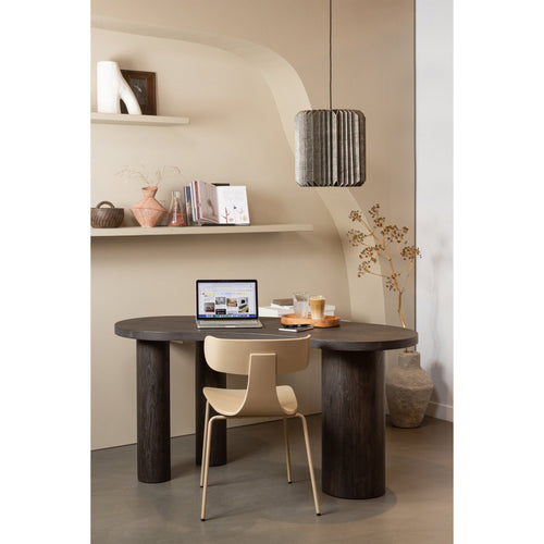 WOOOD eetkamerstoelen Form - Hout/Metaal - Zand - Set van 2 - vtwonen shop