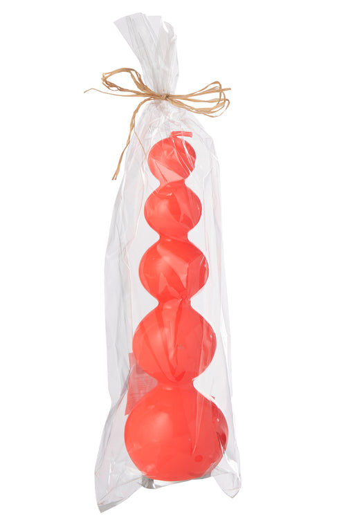 J-Line kaars Kalebas - rood - 25U