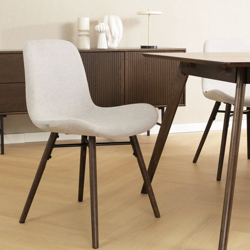 Nolon Nena-Fé Eetkamerstoelen Set van 2 - Beige - Walnoot - vtwonen shop