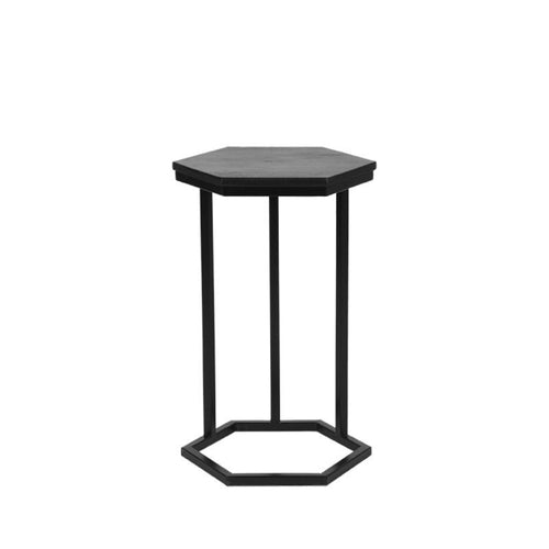 LABEL51 Bijzettafel Slide - Zwart Mangohout - 40x40x62cm - vtwonen shop