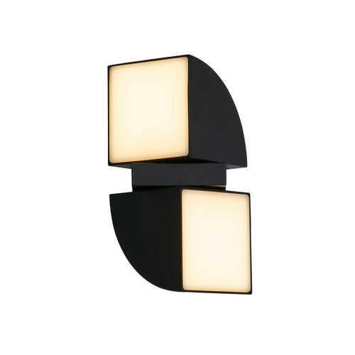 Searchlight Dakota LED Buiten Up Down Wandlamp, Zwart