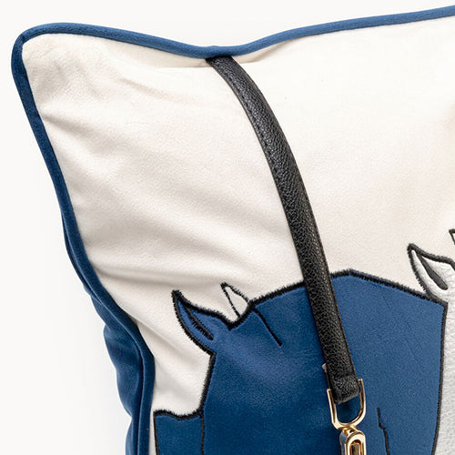 Kare Design Kussen du paarden blauw