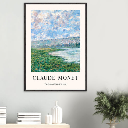 Artfulprints Poster Claude Monet - The Seine at Vétheuil   - 30x40 cm - Blauw