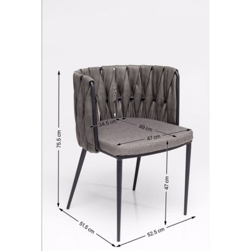 Kare Design Stoel met armleuningen Cheerio geel