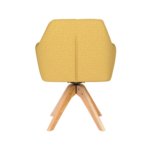 Housecraft Living Pete Eetkamerstoel Draaibaar Hout Okergeel - vtwonen shop