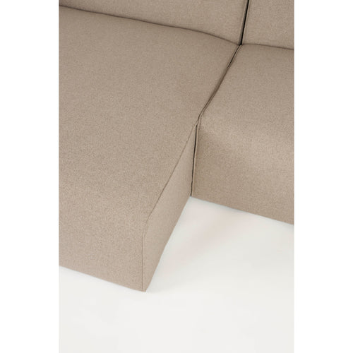 Zuiver Sofa Milka 4,5-zitsbank Chaise longue Rechts Cappuccino - vtwonen shop