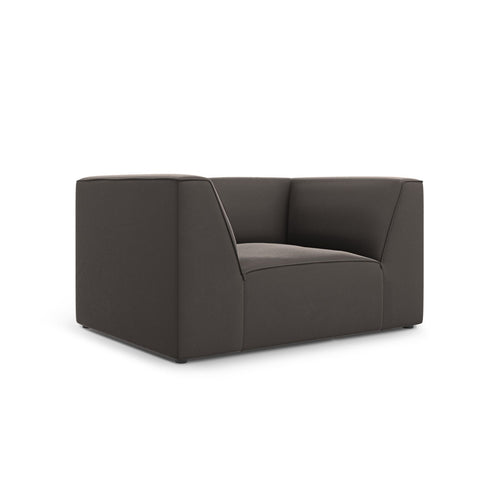 Cosmopolitan Design - Fauteuil Siena flueel donkergrijs - 92x120x69cm
