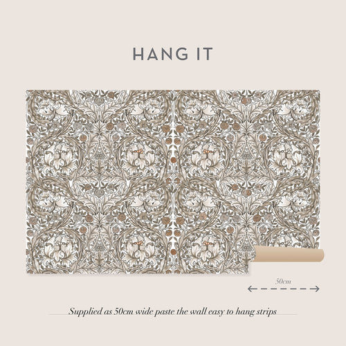 William Morris at Home Fotobehang - African Marigold Neutral - 400x250 cm - vtwonen shop