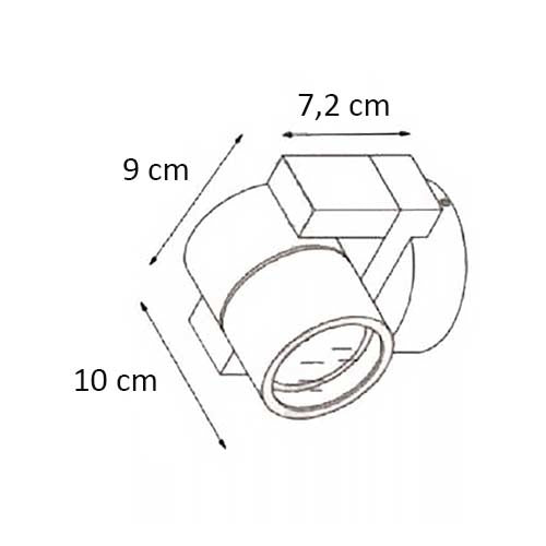 Artdelight wandlamp Single - 1 lichts - 7.2  x 10   cm - aluminium - vtwonen shop