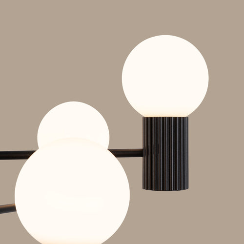 Sollux Lighting Kroonluchter HALO 6 zwart - 64x64x230cm