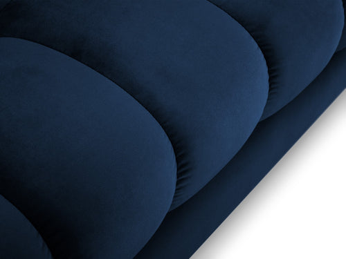 Cosmopolitan Design Panoramische bank Bali 7-zits, flueel, koningsblauw - 185x383x75cm