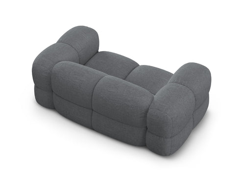 Cosmopolitan Design Bank Loretto 2-zits, structurele stof grijs - 100x180x68cm