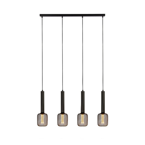 Dulwich Plafondhanger met 4 lichtbalken, zwart