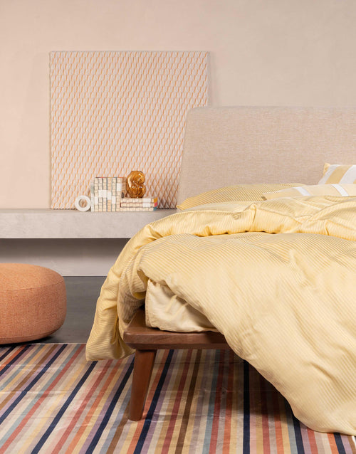 Essenza Coletta dekbedovertrek - Lits-Jumeaux - 240x200/220 cm - Yellow straw