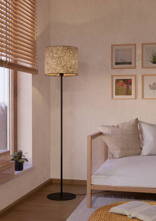 EGLO vloerlamp Butterburn - e27 - 162 cm - zwart/wit/groen