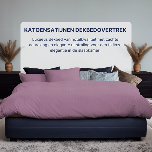 Ten Cate dekbedovertrek - 100% katoensatijn - paars - 140x200/220 - vtwonen shop