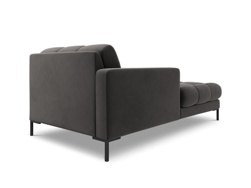 Cosmopolitan Design linker meridiaan Bali flueel, donkergrijs - 185x102x75cm