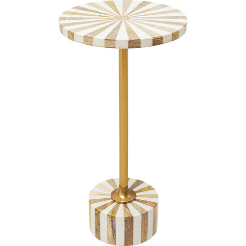 Kare Design Bijzettafel Domero Cirque Ø25cm Goud Wit