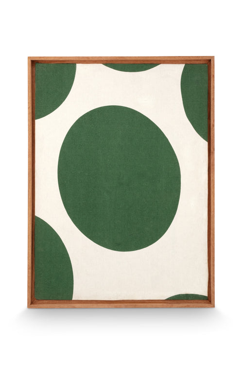 vtwonen - Wanddecoratie - Stippen - Hout - Donkergroen - 45x45cm