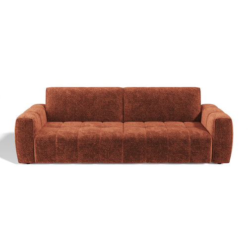 Sia Home - Rechte bank BARI - Chenille fluweel - Terracotta - 258cm - vtwonen shop