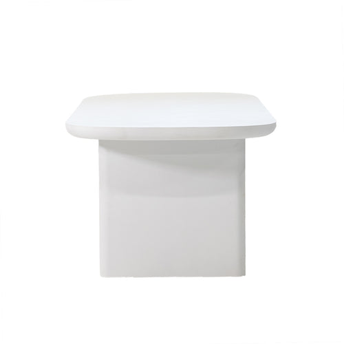 Giga Meubel Tuintafel Maya - Deens Ovaal - Wit Betonlook - 200x100x75cm