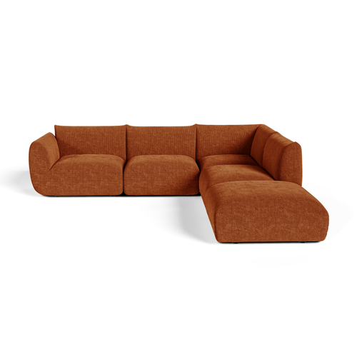 Sia Home - Modulaire hoekbank met grote hoek NOOMA - chenillefluweel  302cm