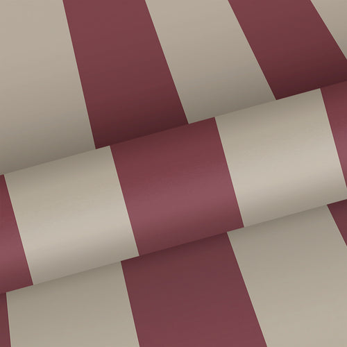 Sanders & Sanders behang strepen donker rood en beige - 53 cm x 10.05 m - 640691