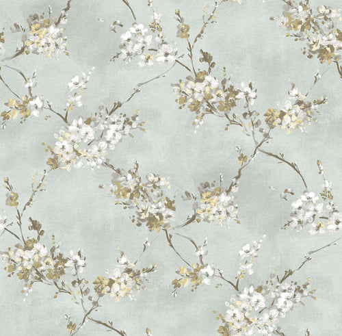 Sanders & Sanders behang bloemen vergrijsd groen - 53 cm x 10 m - 640386 - vtwonen shop