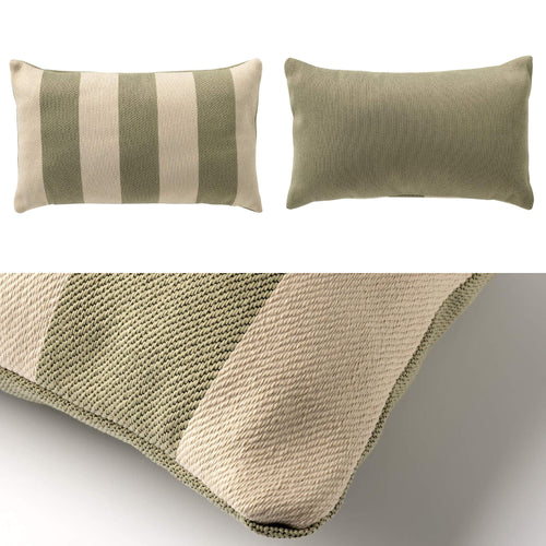 KUSSENSET - 3-delig - Quiet Horizon - 45x45 cm, 30x50 cm - inclusief binnenkussens - wit, roze, groen