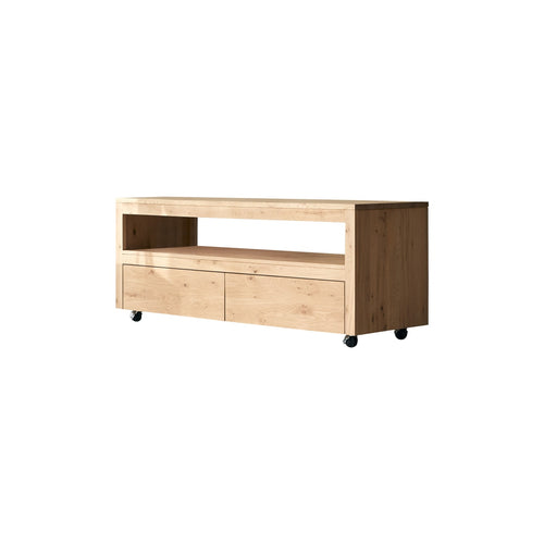 Tikamoon Massief eiken met knoesten tv-meubel 140 cm - Naturel