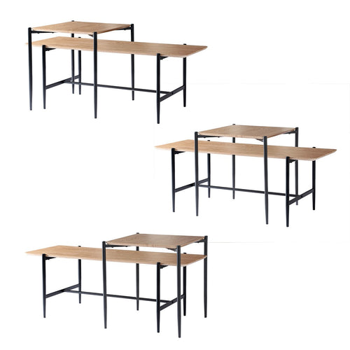 Calicosy - Set van 2 houten salontafels JESSIE - 40x100x38 cm