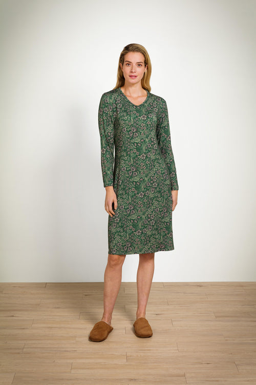 Pip Studio - Danai Nachthemd Lange Mouw Dames - Daisy Dreams - Groen - S - vtwonen shop